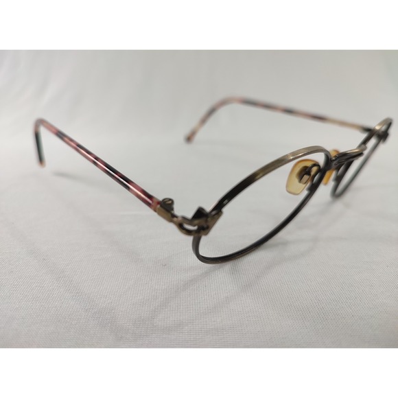 Vintage Giorgio Armani 134 306 Eyeglass Frames Round Gold Tortoise 50-20 Italy - Picture 3 of 14